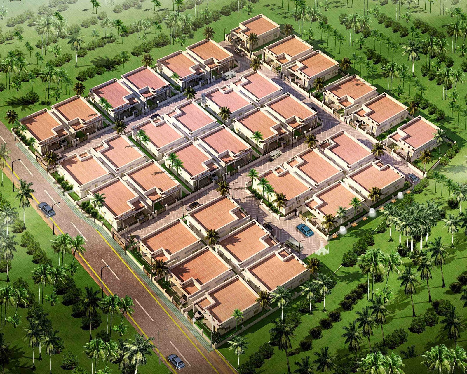 Aerial view of Royal Palm Residencies